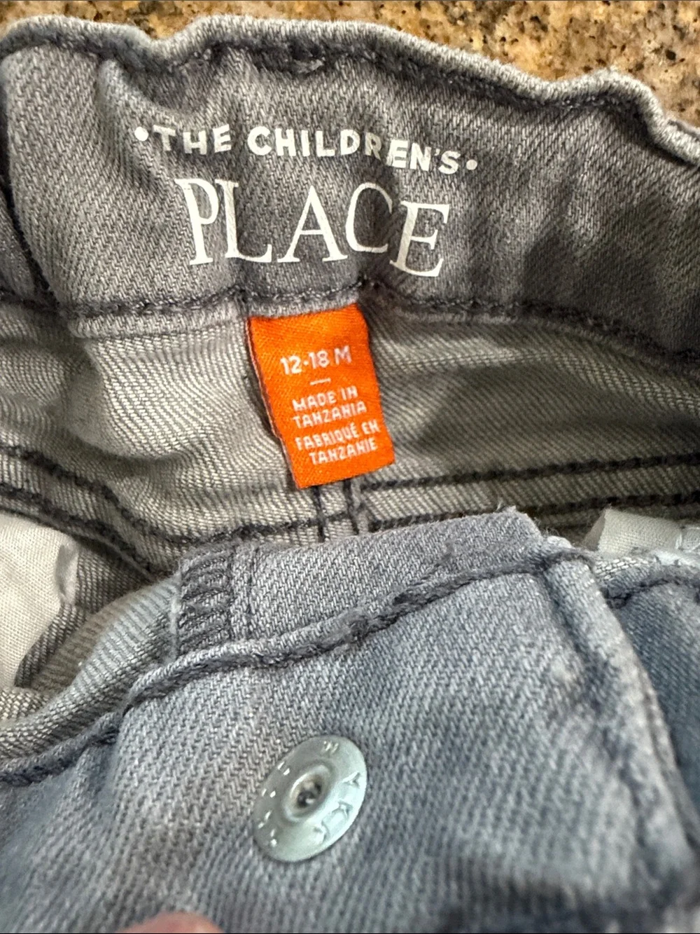The Children's Place Light Gray Denim Shorts